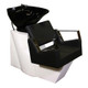Deco Salon Furniture Shampoo Chair Station FIORE white with black bowl