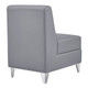Magic Cubo Single Seat without arms gray back view
