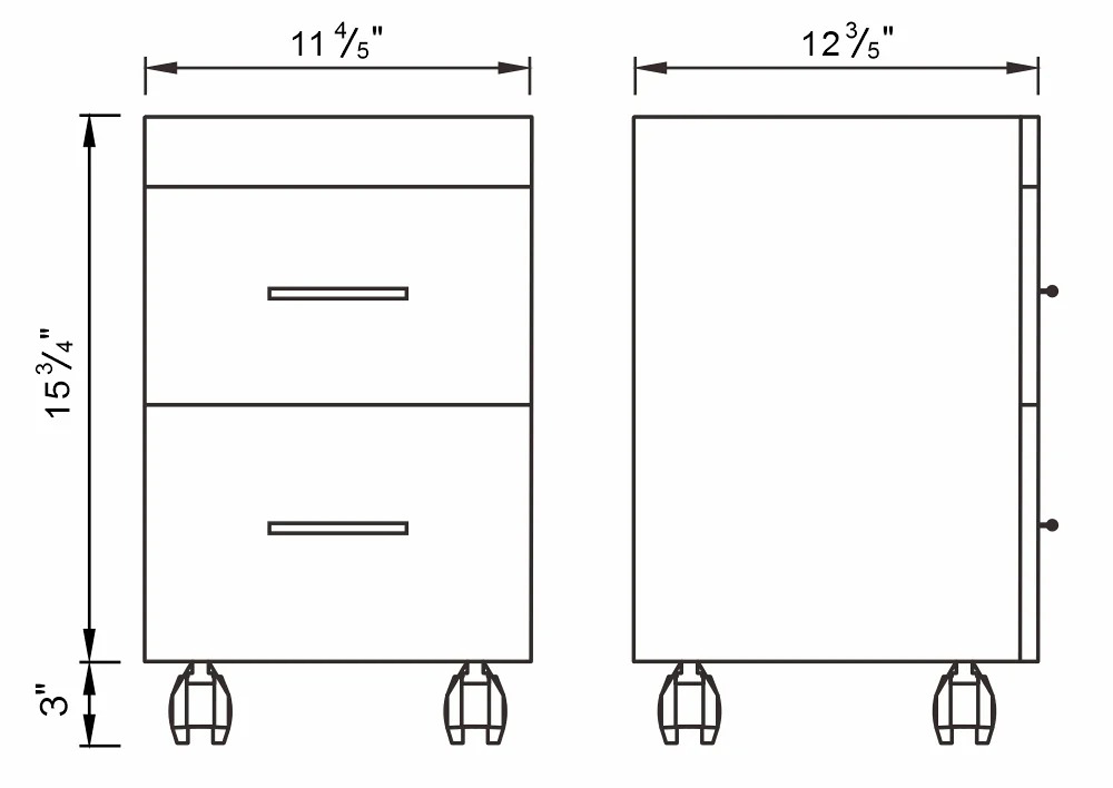Cannes Pedicure Trolley Dimensions