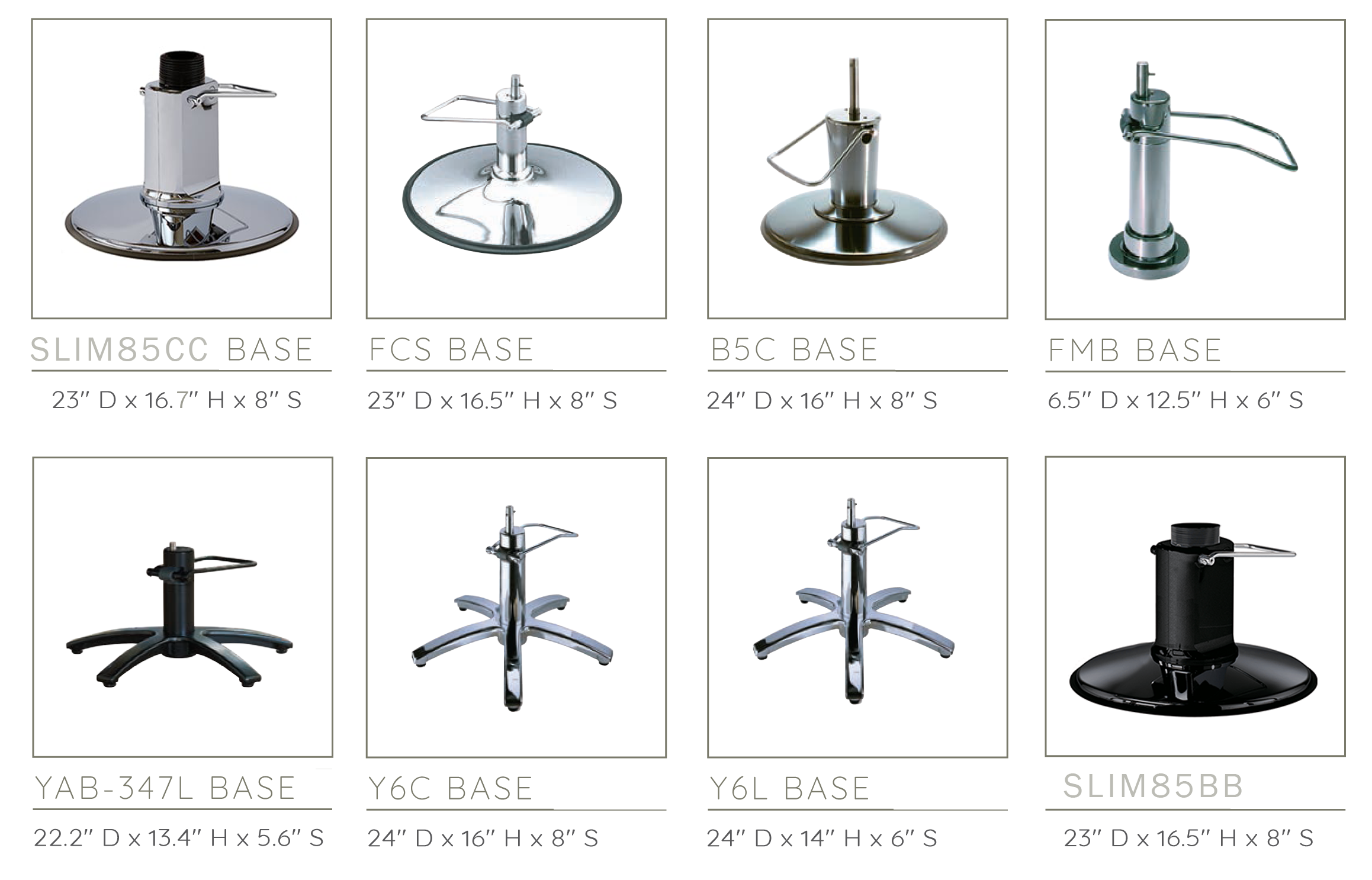 Captain Styling Chair Base Options