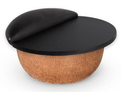 Copper Pedicure Bowl with Splash Guard and Footrest