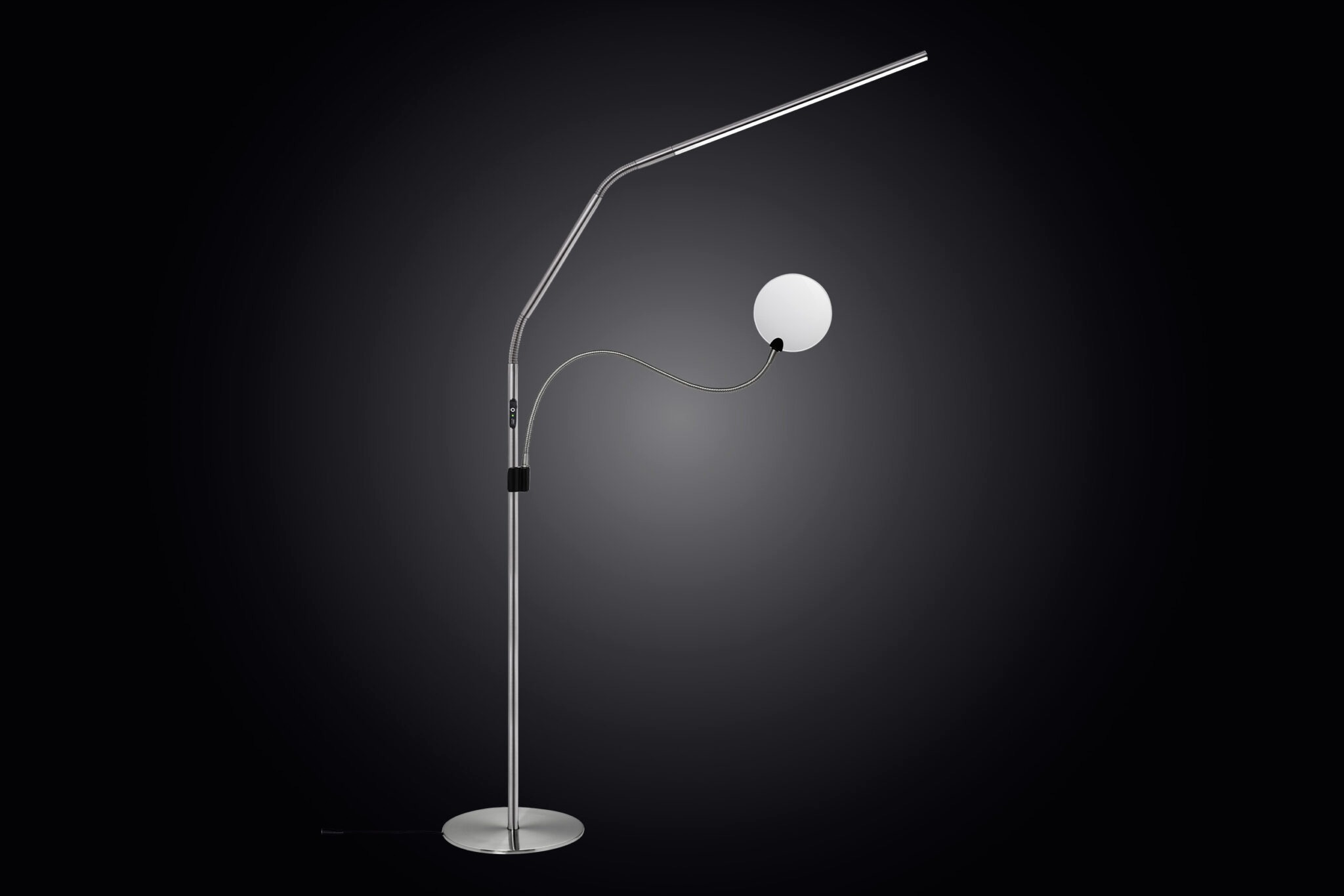 Slimline 4 Floor Lamp with magnifier arm