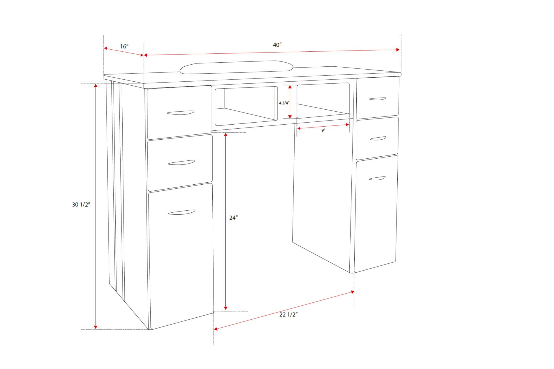 GrayGold Single Nail Table