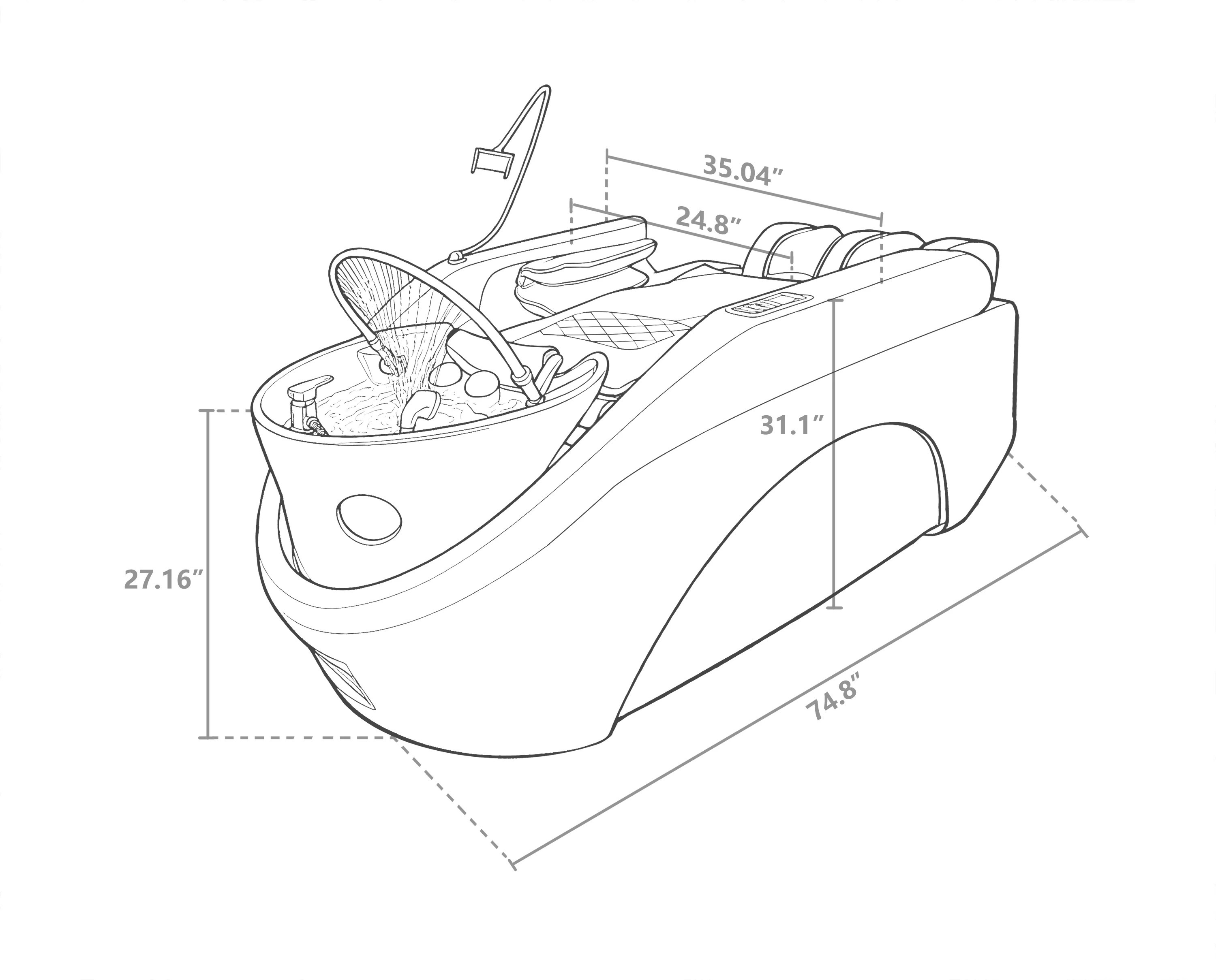 Infinity Head Spa Dimensions Infinity Head Spa Dimensions