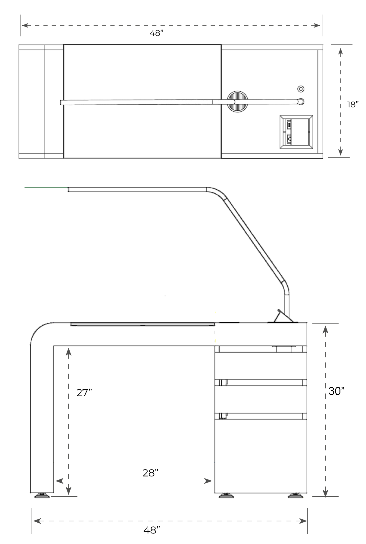 Luma Nailspace Manicure Table Dimensions Luma Nailspace Manicure Table Dimensions