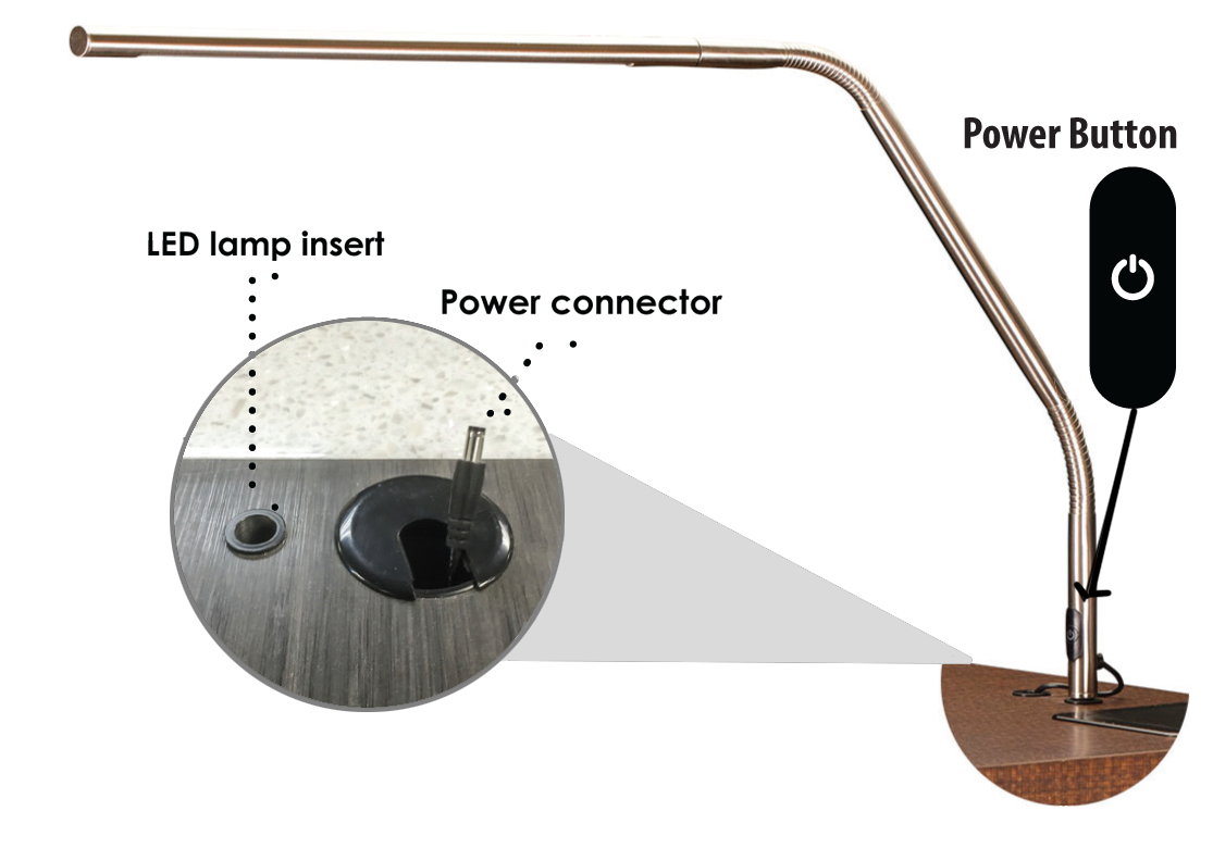 Lums Nailspace Manicure Table Slimline Lamp from Daylight Lums Nailspace Manicure Table Slimline Lamp from Daylight