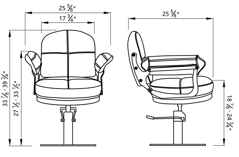 Milano Styling Chair dimensions