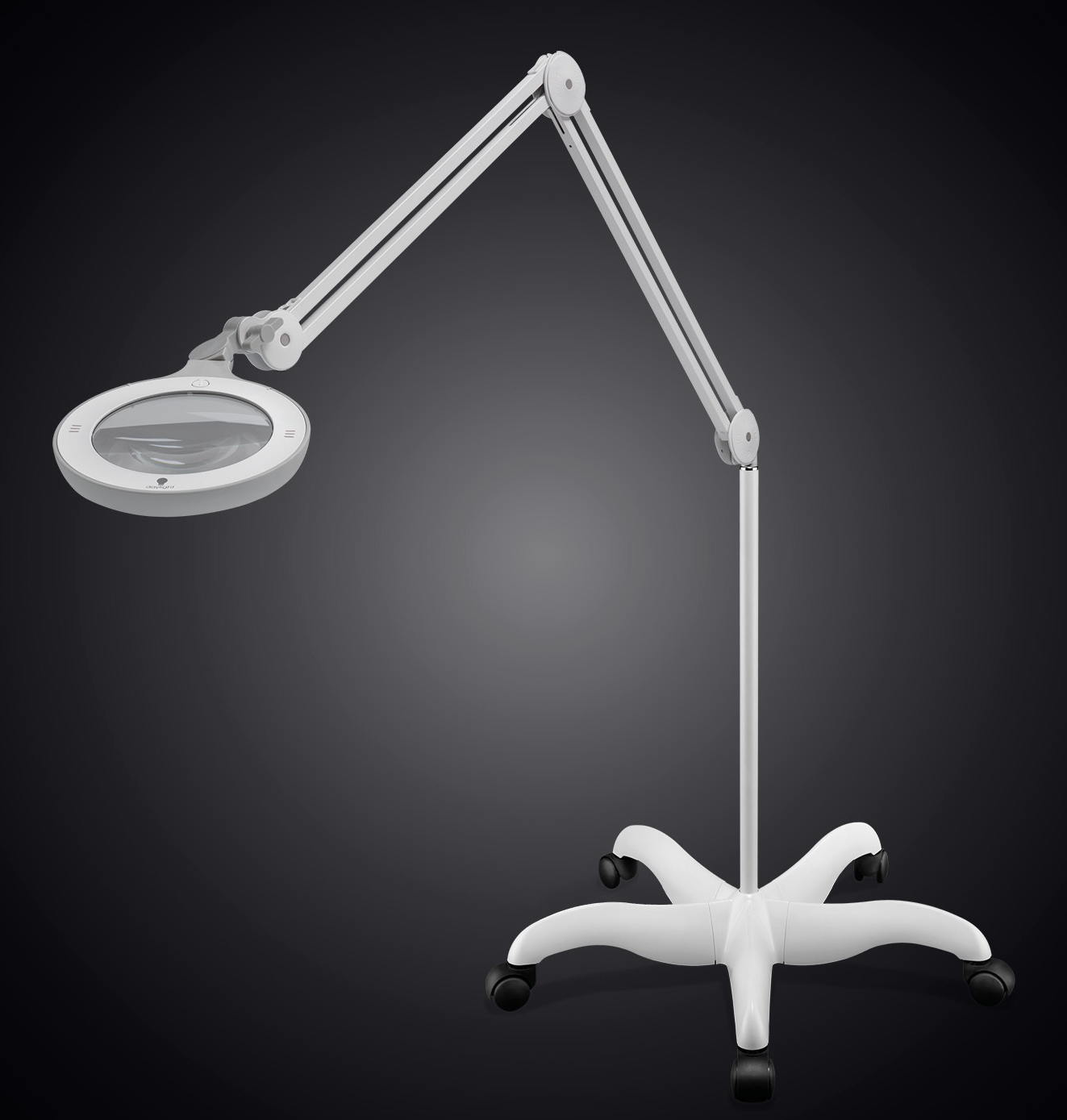 Omega 5 magnifying lamp on a floor stand