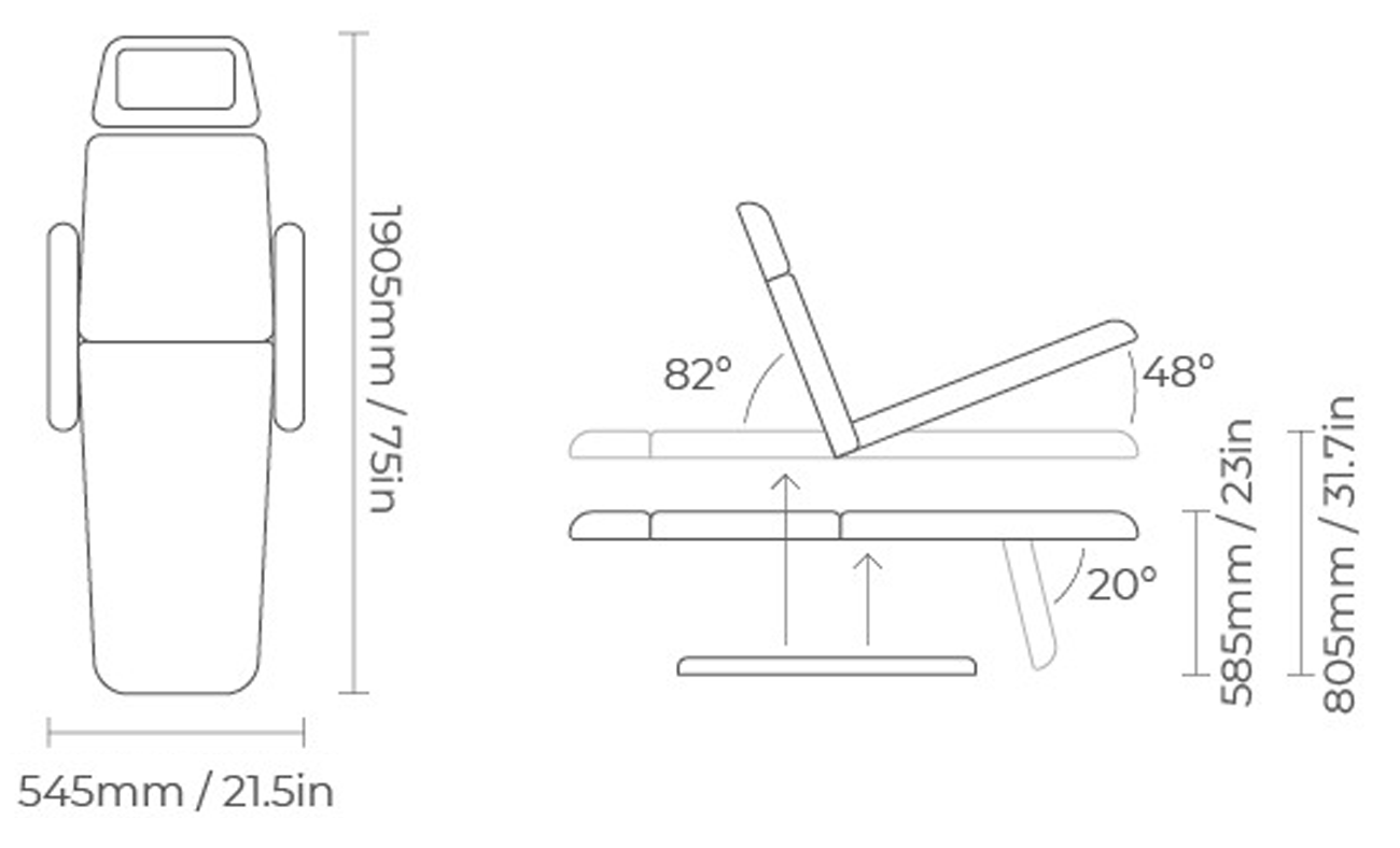 Orbis Treatment Chair Dimensions