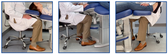 Practitioner accessibility for the procedure chair