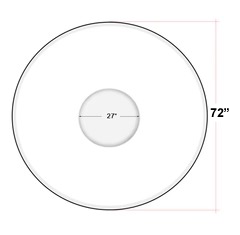 Rhino Hide Meg Circular Salon Mat Dimensions