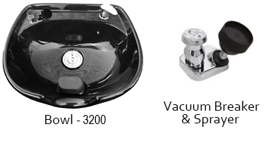 Shampoo Bowl and Vacuum Breaker