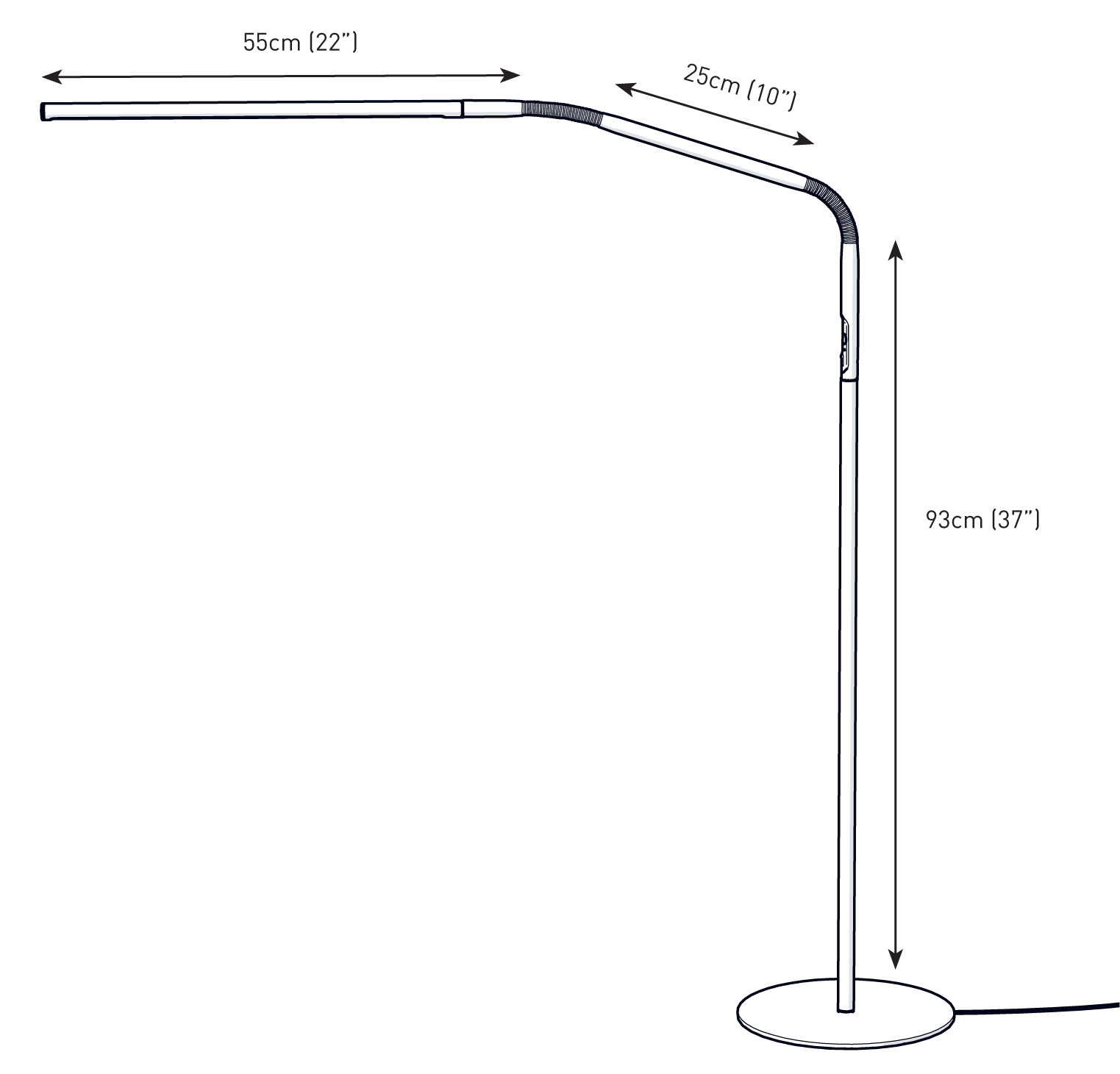 Slimline Floor Lamp dimensions