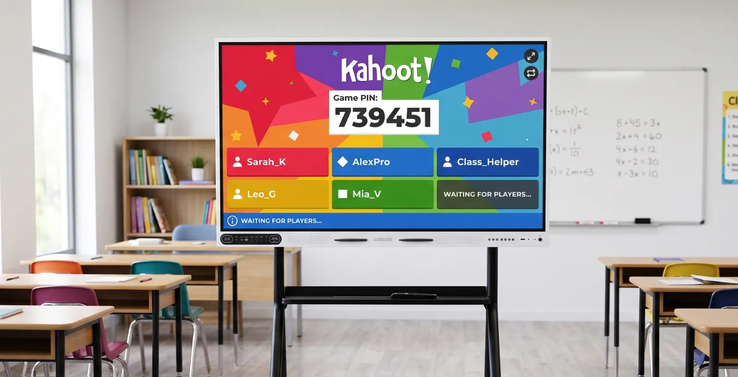 Using an app on the interactive smart board