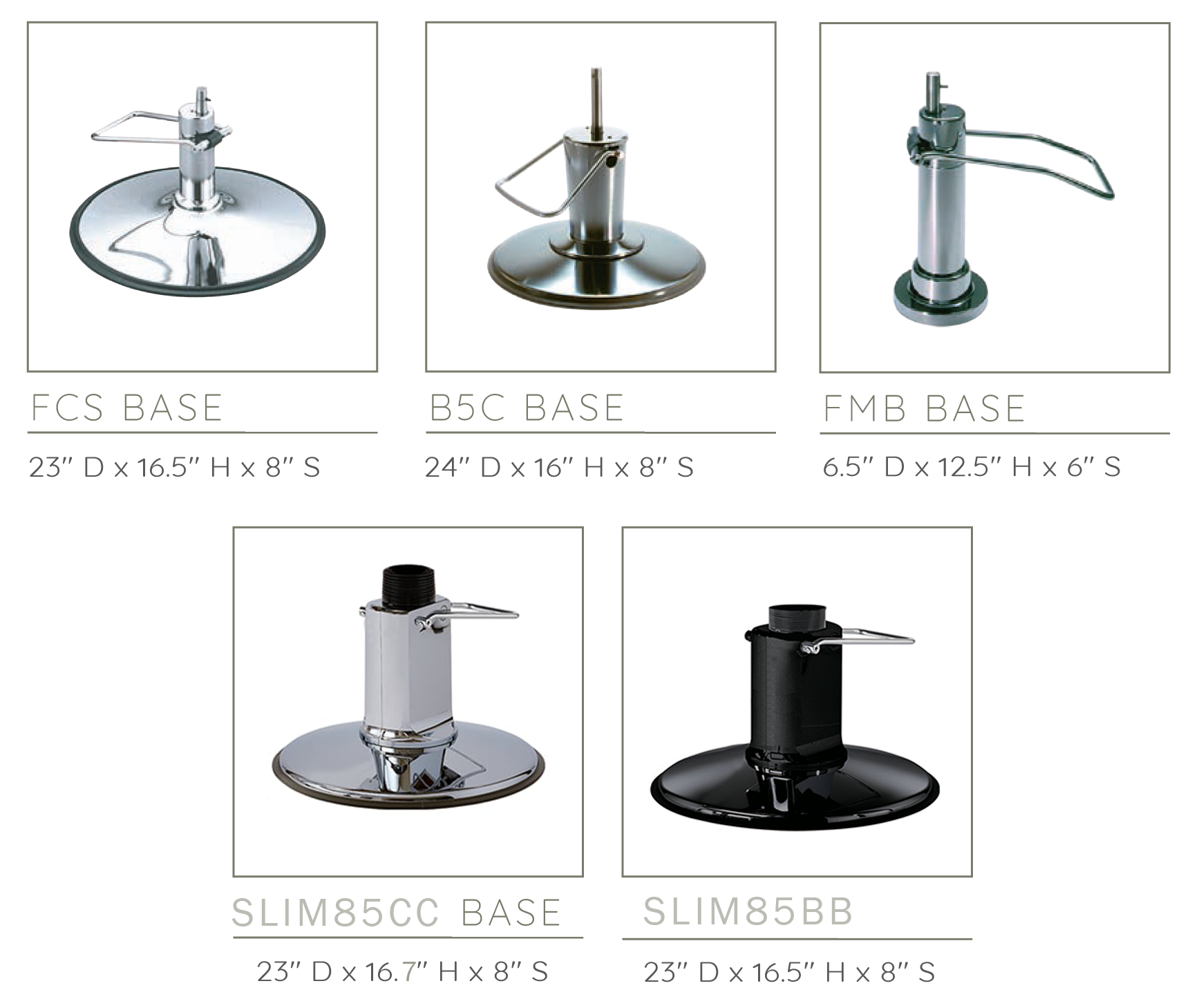 Takara Belmont Standard Styling Chair Bases