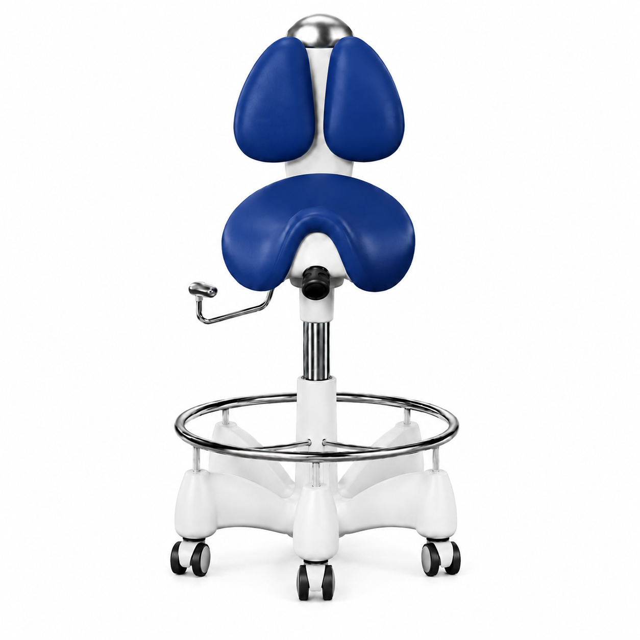 Tecnodent Pluto Ergonomic Saddle Stool in Electric Blue