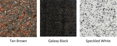 Three Granite Countertop Options