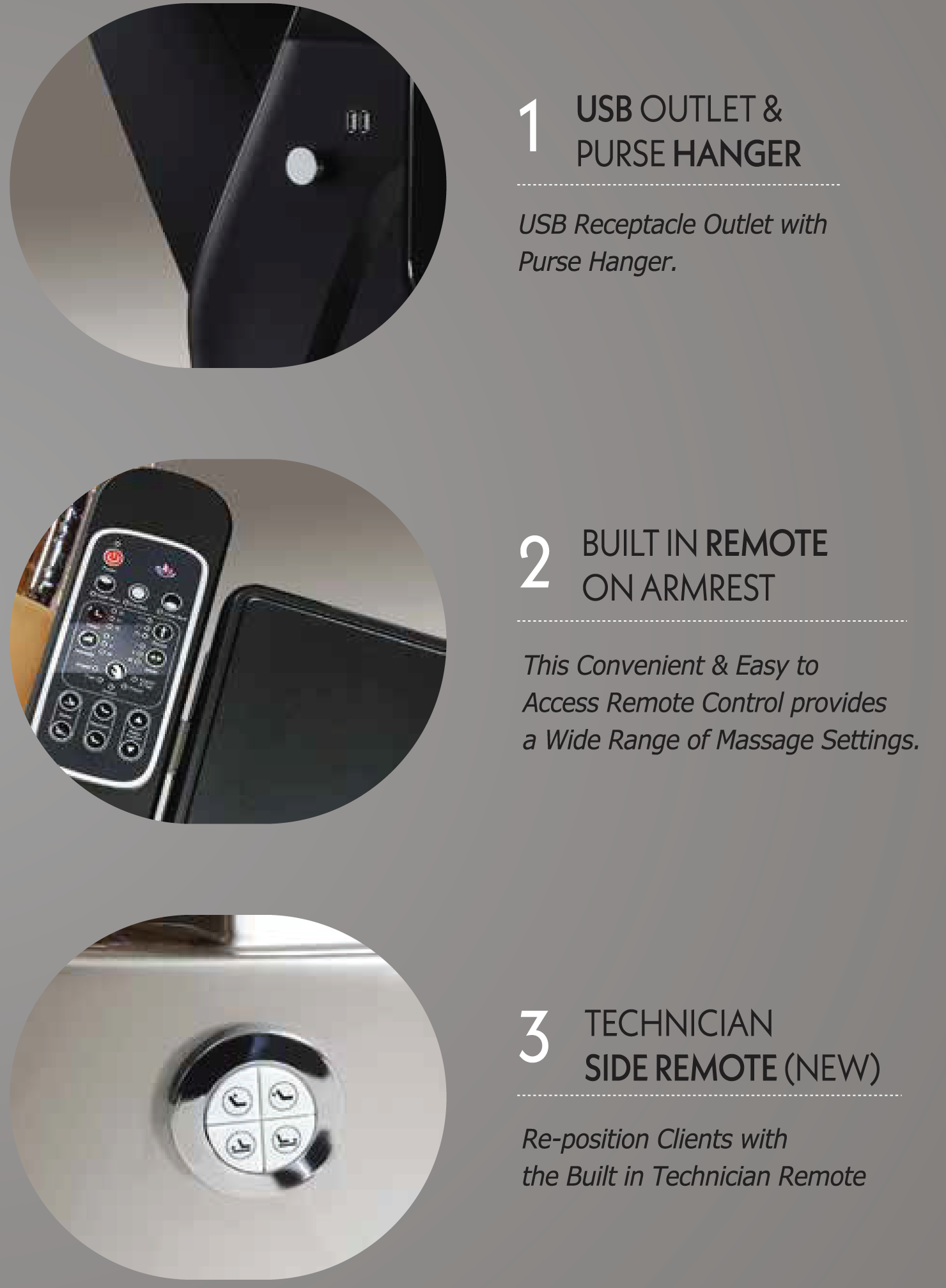 Toepia DM Pedicure Chair Features