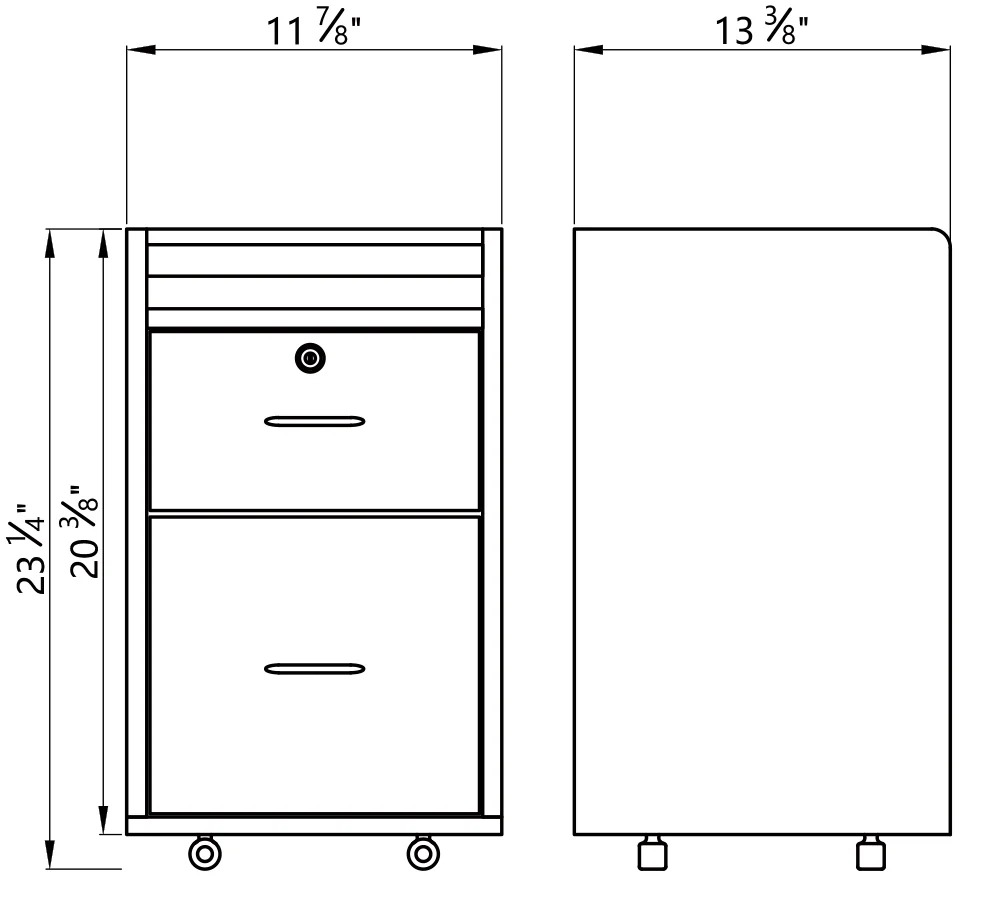 VitaSpa Pedicure Cart Dimensions