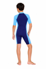Boys Sunsuit One Piece Swimwear Sun Protection UPF50+ Navy Blue (Chlorine Resistant) back