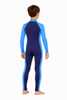 Boys Full Body Swimsuit Stinger Suit Long Sleeves UV Protection UPF50+ Navy Blue (Chlorine Resistant) back