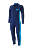 Boys Full Body Swimsuit Stinger Suit Long Sleeves UV Protection UPF50+ Navy Blue Whale (Chlorine Resistant)