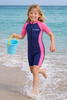 Girls Full Body Swimsuit Stinger Suit UV Protection UPF50+ Navy Pink (Chlorine Resistant)  beach