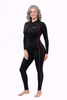 Women Full Body Coverup UV Swimsuit Stinger Suit UPF50+ Protection Black Rose Stitch (Chlorine Resistant)