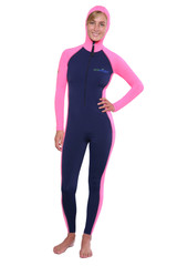 Ladies Full Body UV Swimsuit with Hood Sun Protective UPF50+ (Chlorine Resistant)