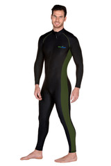 Men Surfing Swimsuit Stinger Suit Dive Skin UV Protection With Arm Pocket Black Military (Chlorine Resistant)