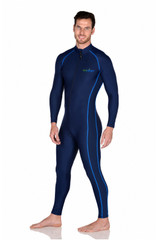 Men Full Body Stinger Suit Dive Skin Sun Protection UPF50+ Navy Royal Stitch (Chlorine Resistant)