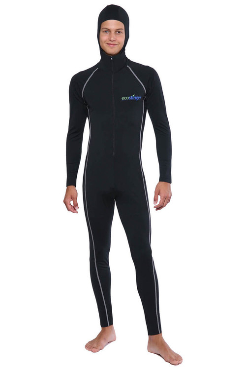 Mens Snorkeling Shark Skin Diving Suit Surfing Stinger Suit Full body Rush Guard 