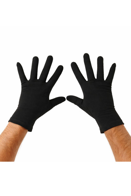 Men Swim UV Gloves Sun Protective UPF50+ Black (Chlorine Resistant) 