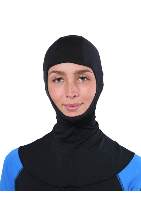 帽子その他 IONSEOUL Padding hood zip-up balaclava BBP1208 Women UV Protective Hood Balaclava UPF50+ Black (Chlorine