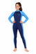 Girls Full Body Swimsuit Stinger Suit Long Sleeves UV Protection UPF50+ Navy Blue (Chlorine Resistant)