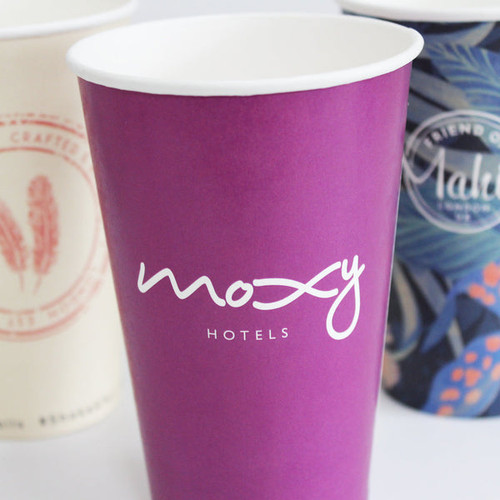 20oz Single Wall PE Custom Branded Coffee Cups