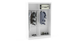 Lynx White & Grey 2 Door Sliding Wardrobe with Mirror