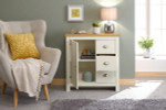 Lancaster Cream 1 Door 3 Drawer Sideboard Multi Unit