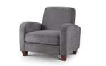 Vivo Dusk Grey Chenille Fabric Armchair