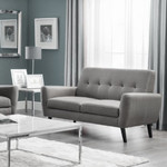 Monza Grey 2 Seater Fabric Sofa