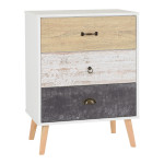 Nordic White 3 Drawer Chest