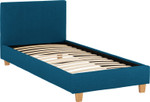Prado Petrol Blue Fabric Bed Frame