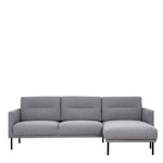Larvik Grey Chaise End Right Hand Sofa with Black Legs