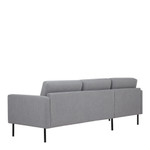 Larvik Grey Chaise End Left Hand Sofa with Black Legs