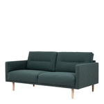 Larvik Dark Green 2 Seater Sofa with Oak Legs