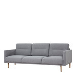 Larvik 3 Grey Seater Sofa with Oak Legs