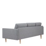 Larvik 3 Grey Seater Sofa with Oak Legs