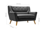 Lambeth Grey Medium Sofa