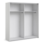 Verona White Sliding Wardrobe with Mirror Door