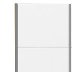 Verona Oak Effect & White Sliding Door Wardrobe with 5 Shelves (120cm)